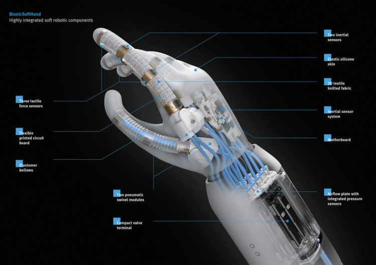 Мягкая роботизированная рука от Festo может сама обучаться манипуляции объектами. Фото.