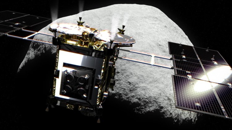 Японский зонд «Хаябуса-2» проведет бомбардировку астероида Рюгу 5 апреля. Фото.