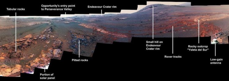 NASA опубликовало последние фотографии, которые передал марсоход «Оппортьюнити». Фото.