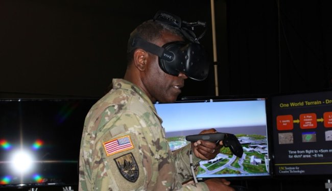 Армия США разрабатывает систему для обучения солдат внутри виртуальной реальности. Фото.