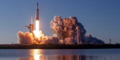 SpaceX потеряла успешно приземлившуюся основную ступень ракеты Falcon Heavy. Фото.