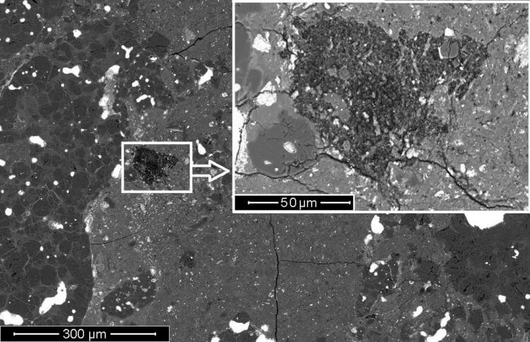 Уникальная находка: Внутри упавшего на Землю метеорита обнаружены фрагменты кометы. Фото.
