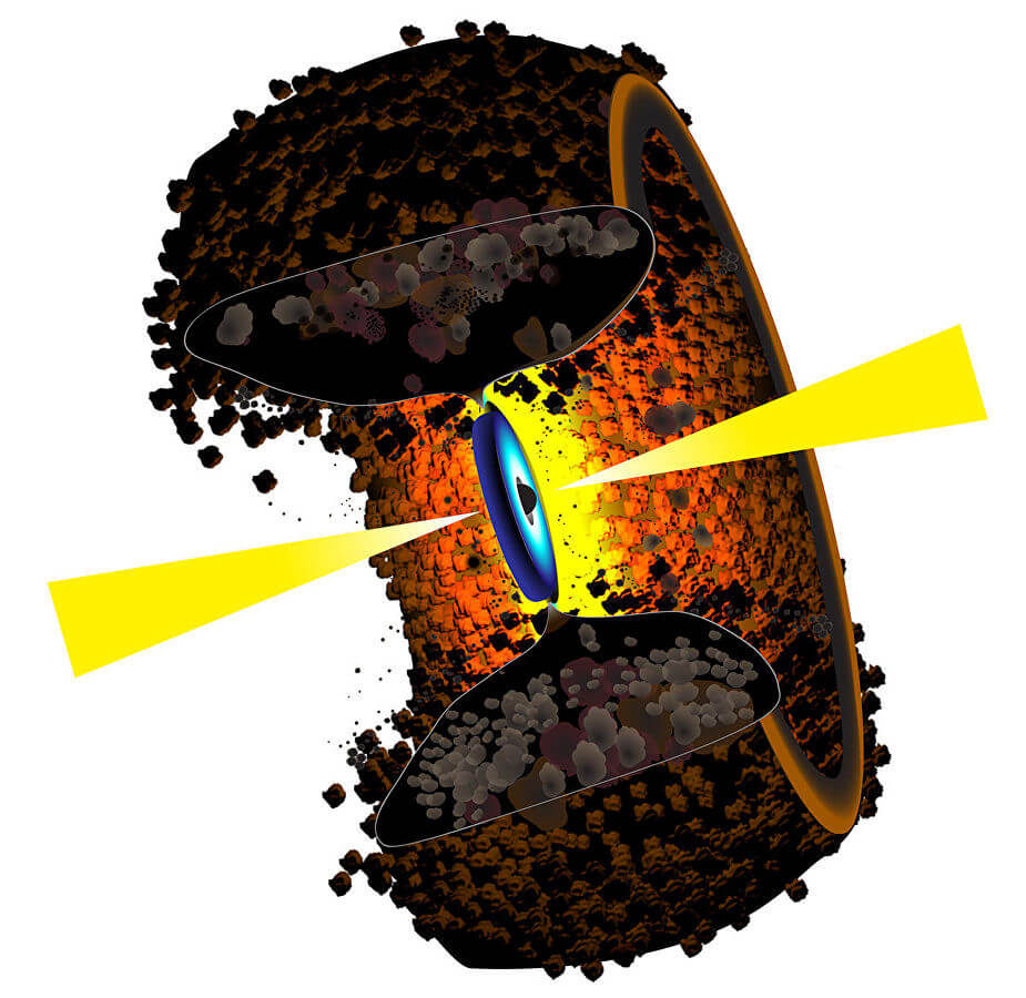 Астрофизики впервые увидели тор сверхмассивной черной дыры. Фото.