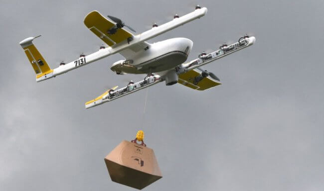 Alphabet запустил первую публичную службу доставки с помощью дронов. Фото.