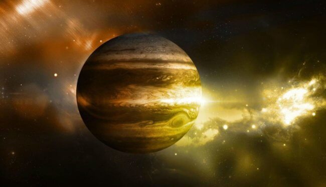 Звездный ветер нагревает атмосферу Юпитера. Фото.