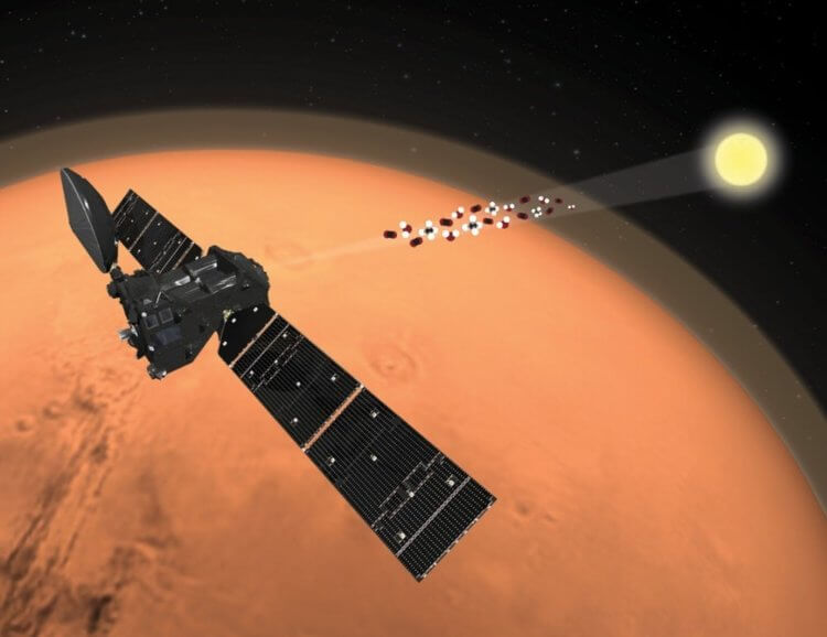 Марсианский орбитальный зонд ExoMars-TGO не нашел метан в атмосфере Красной планеты. Фото.
