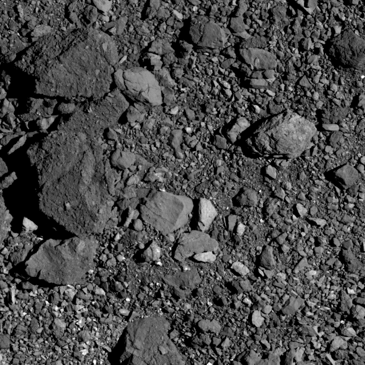 #фото | Детальные снимки валунов на поверхности астероида Бенну. Фото.
