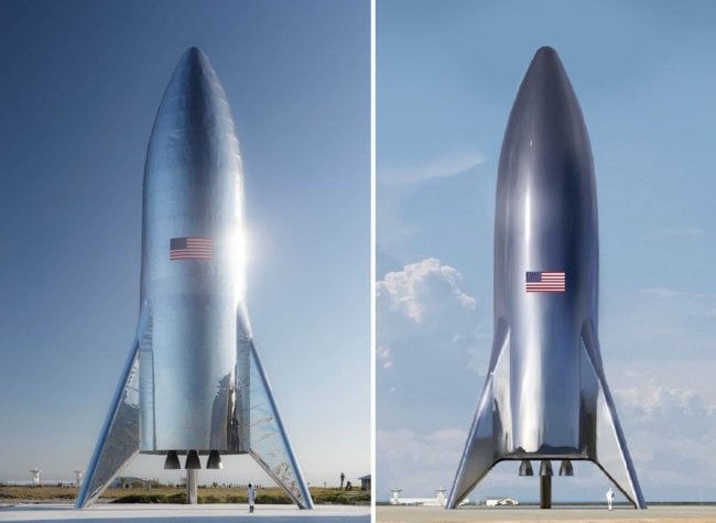 SpaceX провела первое испытание раннего прототипа космического корабля Starship. Фото.