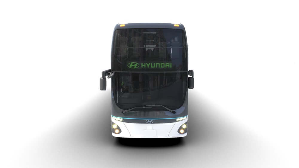 Hyundai представила большой двухэтажный электробус на 70 пассажиров. Экологически чистый общественный транспорт. Фото.