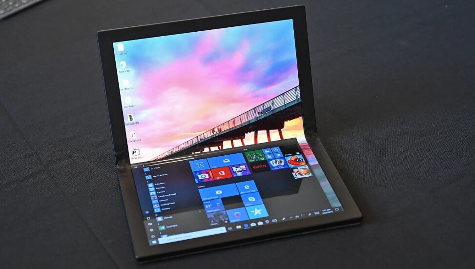 Lenovo представила первый компьютер с гибким дисплеем.. Фото.