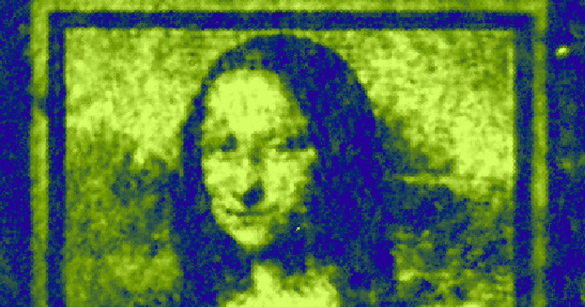 Австралийские ученые воссоздали на квантовом холсте миниатюрную копию «Моны Лизы».. Фото.