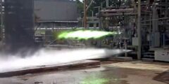 Blue Origin провела первые испытания двигателя для ее лунного посадочного модуля. Фото.