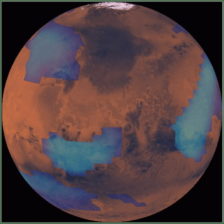 Планетологи выяснили природу появления марсианских облаков.. Как появляются облака в атмосфере Марса?. Фото.