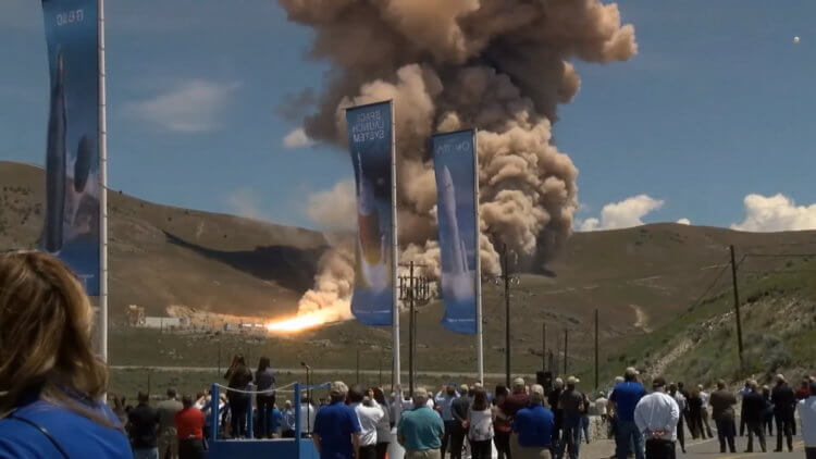 #видео | Сопло новой ракеты Omega для ВВС США взорвалось при испытаниях. Фото.