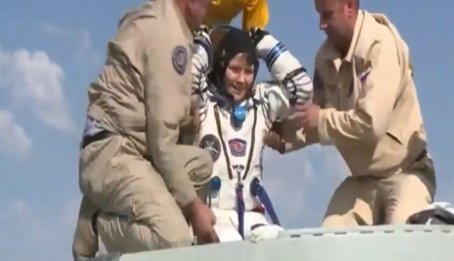#видео | Экипаж корабля «Союз МС-11» успешно приземлился в Казахстане. Фото.