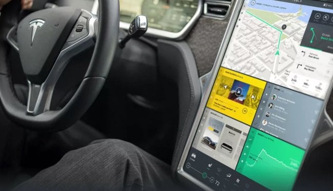 В автомобилях Tesla появится аналог Google Play с играми и приложениями. Фото.