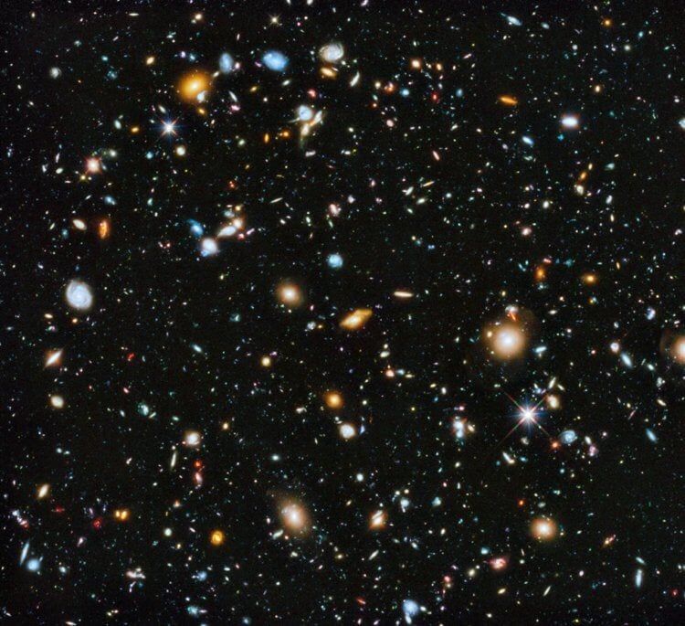 Что находится между галактиками? 15 тысяч галактик в объективе телескопа Hubble. Фото.