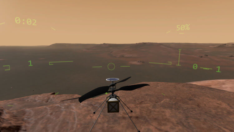 Возможности вертолета для изучения Марса. Кстати, в Steam есть игра «Mars Flight VR», где можно управлять марсианским вертолетом. Фото.