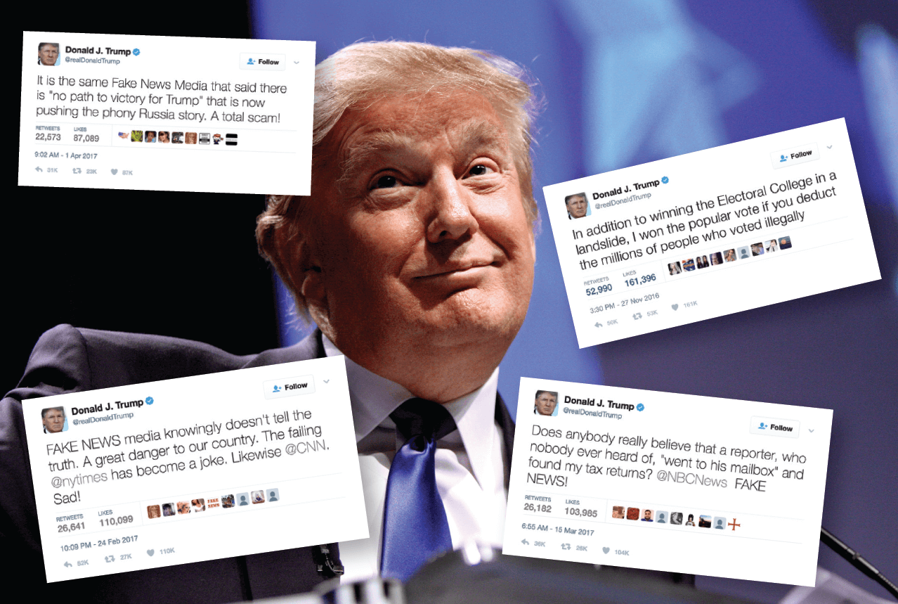 Twitter — любимая социальная сеть президента США. Фото.