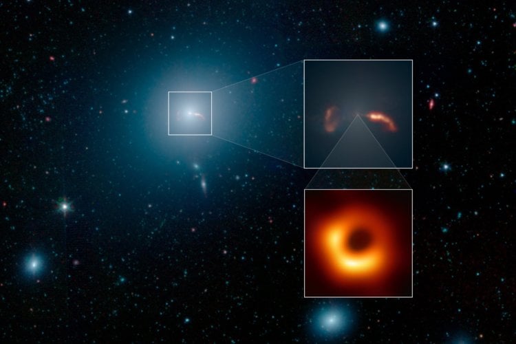 Ученые собираются снять первое в истории видео черной дыры. На изображении центр эллиптической галактики М87. Фото.