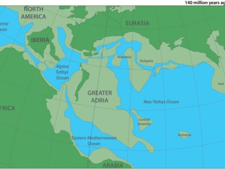 Что такое затерянные континенты? Так выглядела Большая Андрия 140 миллионов лет назад. Фото.
