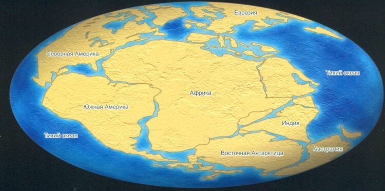 Как появились материки? Суперконтинент Пангея выглядел так. Фото.