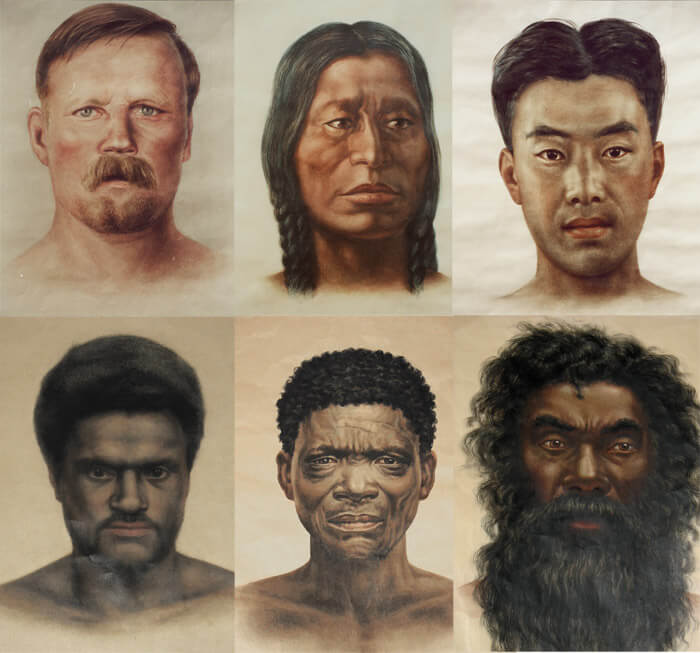 Почему появились расы? 6 типичных представителей рас по Деникеру. Фото.