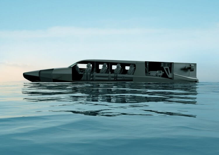 Создан подводный катер для военных водолазов. Для чего он нужен? Катер VICTA сделан из легких материалов. Фото.