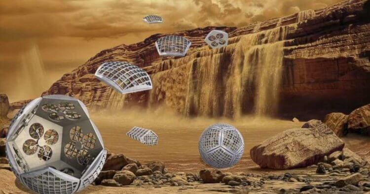 NASA планирует запуск роботов на Титан. Визуализация роботов будущего, способных изменять свою форму в зависимости от окружающего их ландшафта. Фото.