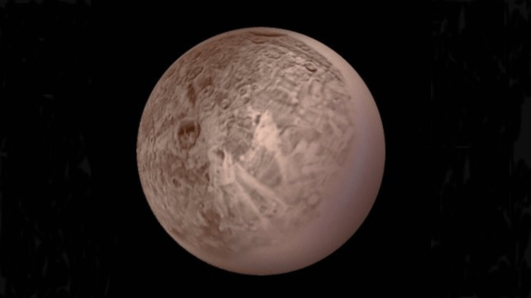 Как выглядят спутники Урана? Оберон — самый красный спутник Урана. Фото.