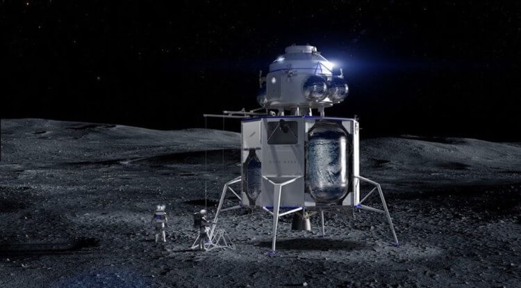 Blue Origin и SpaceX будут работать «под присмотром» NASA над освоением Луны. Над освоением Луны трудятся не только государственные агентства, но и частные компании. Фото.