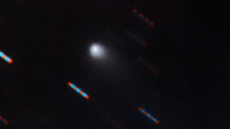 Комета Борисова несет в себе воду из другой солнечной системы. Так комета Борисова выглядит на фото. Фото.
