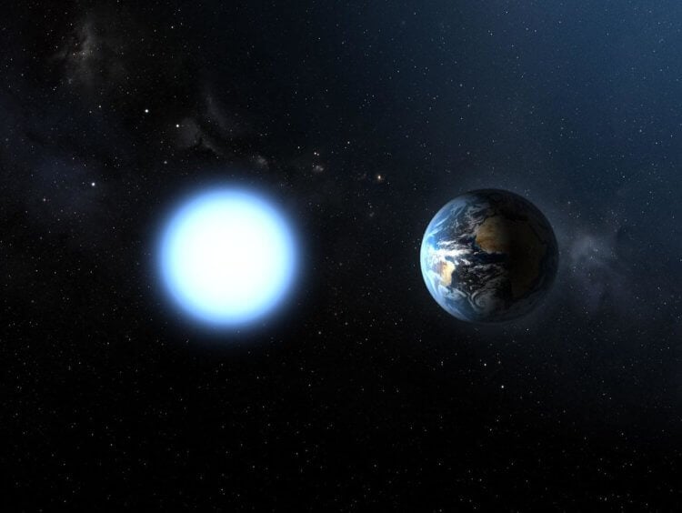 Сможет ли Солнце однажды превратиться в черную дыру? Сравнение размеров белого карлика Sirius B и нашей планеты. Фото.