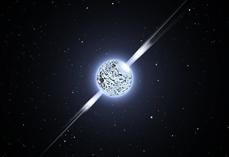 Столкновение нейтронных звезд образует стронций — элемент, тяжелее железа. Нейтронные звезды коллапсируют в космических монстров. Фото.