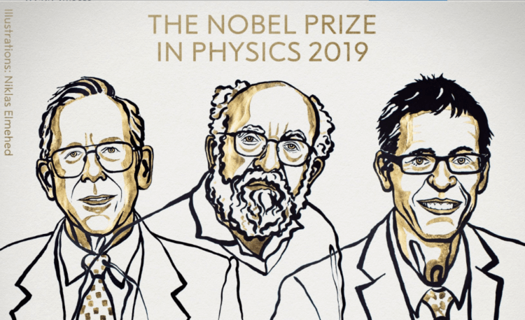Нобелевская премия по физике 2019. Джеймс Пиблз, Дидье Кело и Мишель Майор разделят приз в 900 тысяч долларов. Фото.