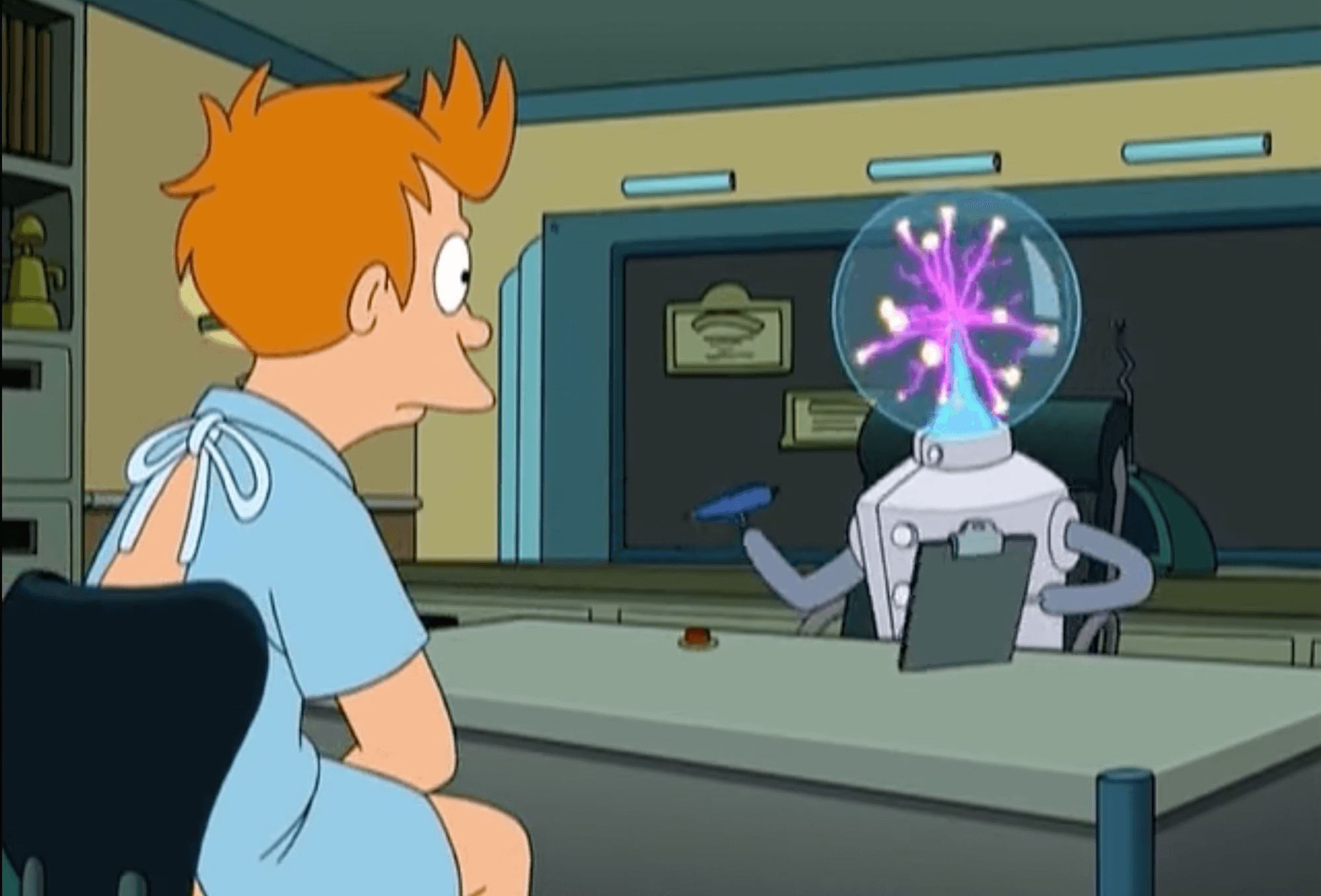 Зачем людям кровь? Кадр из мультсериала “Футурама” 3 сезон, 11 серия. Фото.