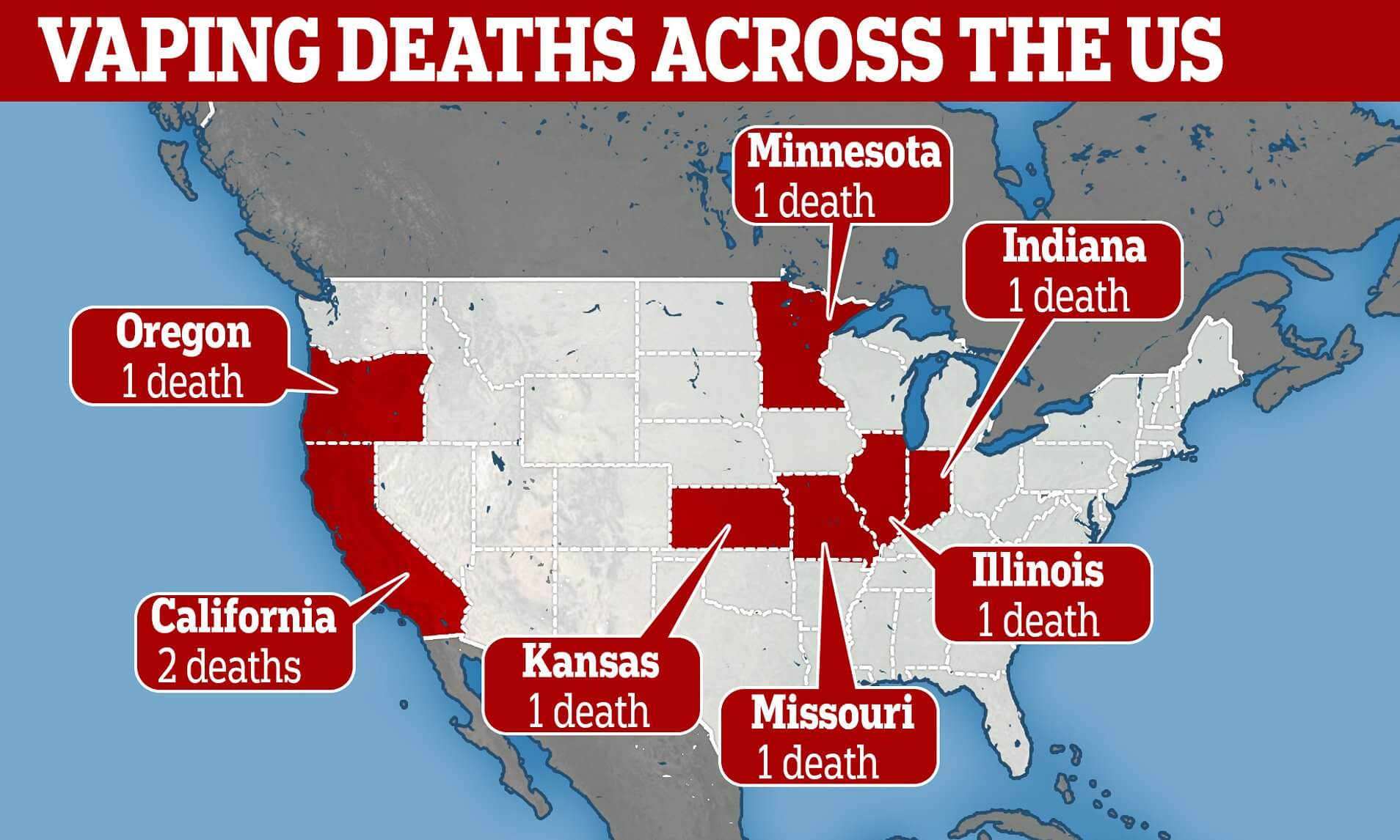 Что произошло с курильщиками электронных сигарет? Случаи смерти из-за повреждения легких, зафиксированные на территории США. Фото.
