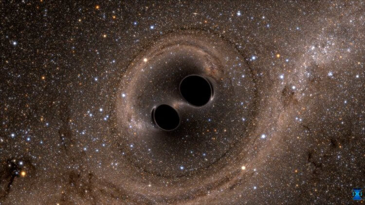 Опровергает ли открытие LB-1 ОТО Эйнштейна? Так выглядит столкновение двух черных дыр, благодаря которому появляются гравитационные волны. Фото.
