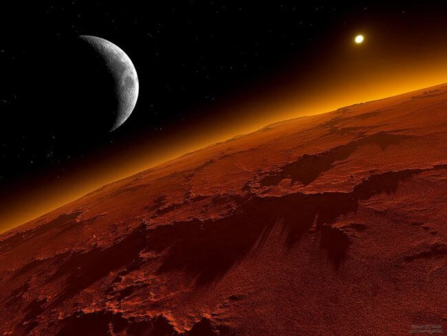 Найденный минерал может указывать на следы жизни на Марсе. Фото.
