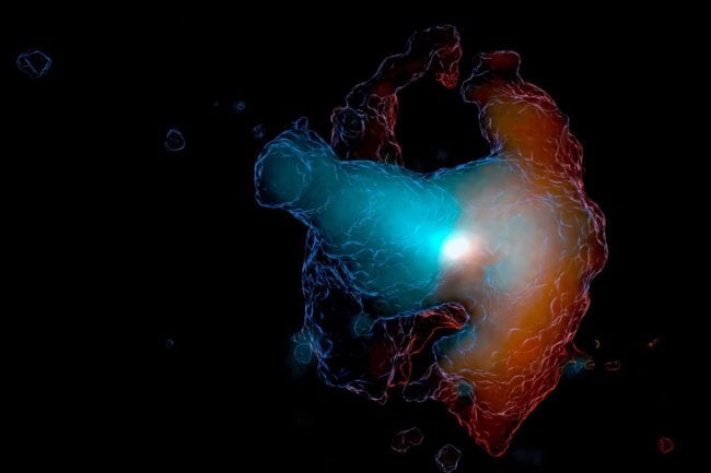 #видео | Астрофизики обнаружили галактический ветер в далекой галактике. Фото.