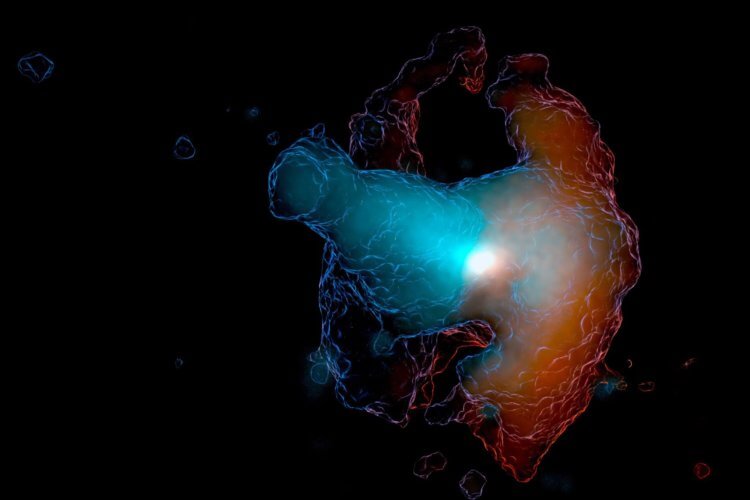 #видео | Астрофизики обнаружили галактический ветер в далекой галактике. Так выглядит потоки газа, обнаруженные учеными. Один из них получил название Макани. Фото.