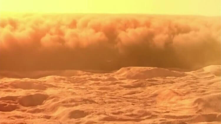 Можно ли выжить на Марсе? Мощная пылевая буря на Марсе. Фото.
