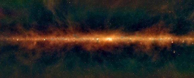 Ученые показали, как выглядит центр галактики в радиоспектре. Фото.