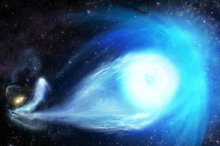 Cамая быстрая звезда покидает Млечный Путь со скоростью 1.7 тысяч км/с. Черная дыра в центре галактики Млечный Путь разлучила две звезды. Фото.