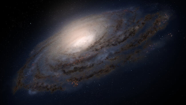 Почему наша галактика имеет спиральную форму? Фото.