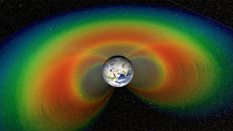 Как избавиться от радиации? Радиационные пояса Ван Аллена являются мощным щитом от проникновения на Землю вредного космического излучения. Фото.