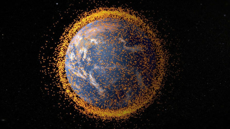 Потоковые видео вместо ночного неба. Ученые всего мира пытаются найти наилучший способ борьбы с космическим мусором. Фото.