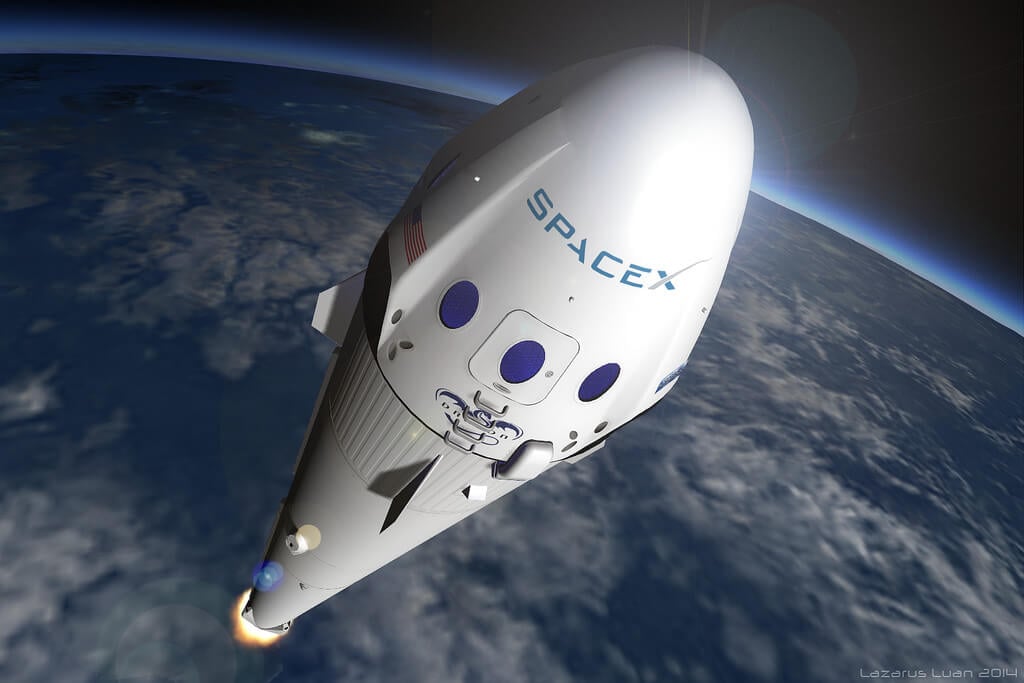 SpaceX или Роскосмос. SpaceX важная для современной космической отрасли. Фото.