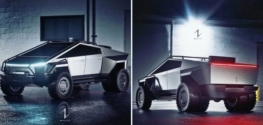 Пикап Tesla с повышенной прочностью. Фото.