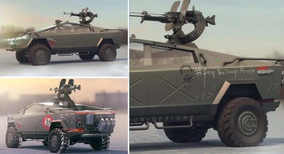 Фантастическая версия пикапа Tesla. Фото.